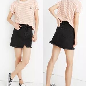 Madewell Rigid Denim A-Line Mini Skirt Size 28